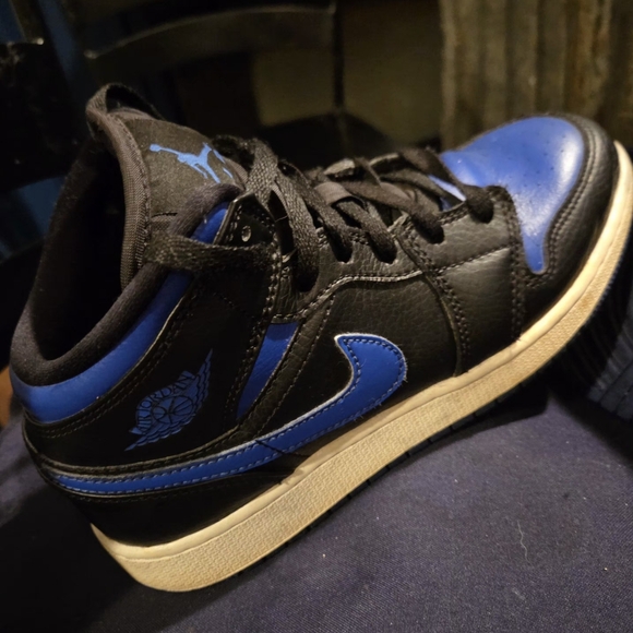 Nike Other - Air Jordan 1 Mid Sneaker in Black & Hyper Blue